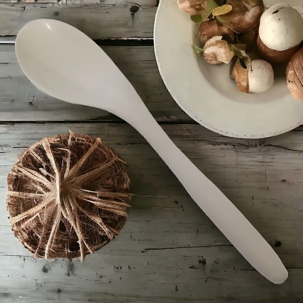 Ingrid Ltd Chicago Serving Spoon Salad White Melamine Melmac Mid Century Modern.